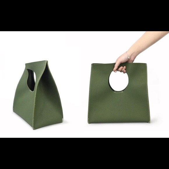 HOXIS Vintage Minimalist Handbag Clutch || Green - Picture 6 of 10